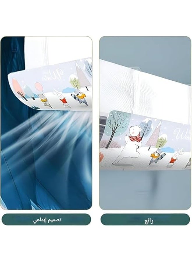طقم موزع هواء التكييف قطعتين لتوجيه الهواء ومنع التدفق المباشر أثناء النوم بتصميم مرن وأنيـق - Image 5